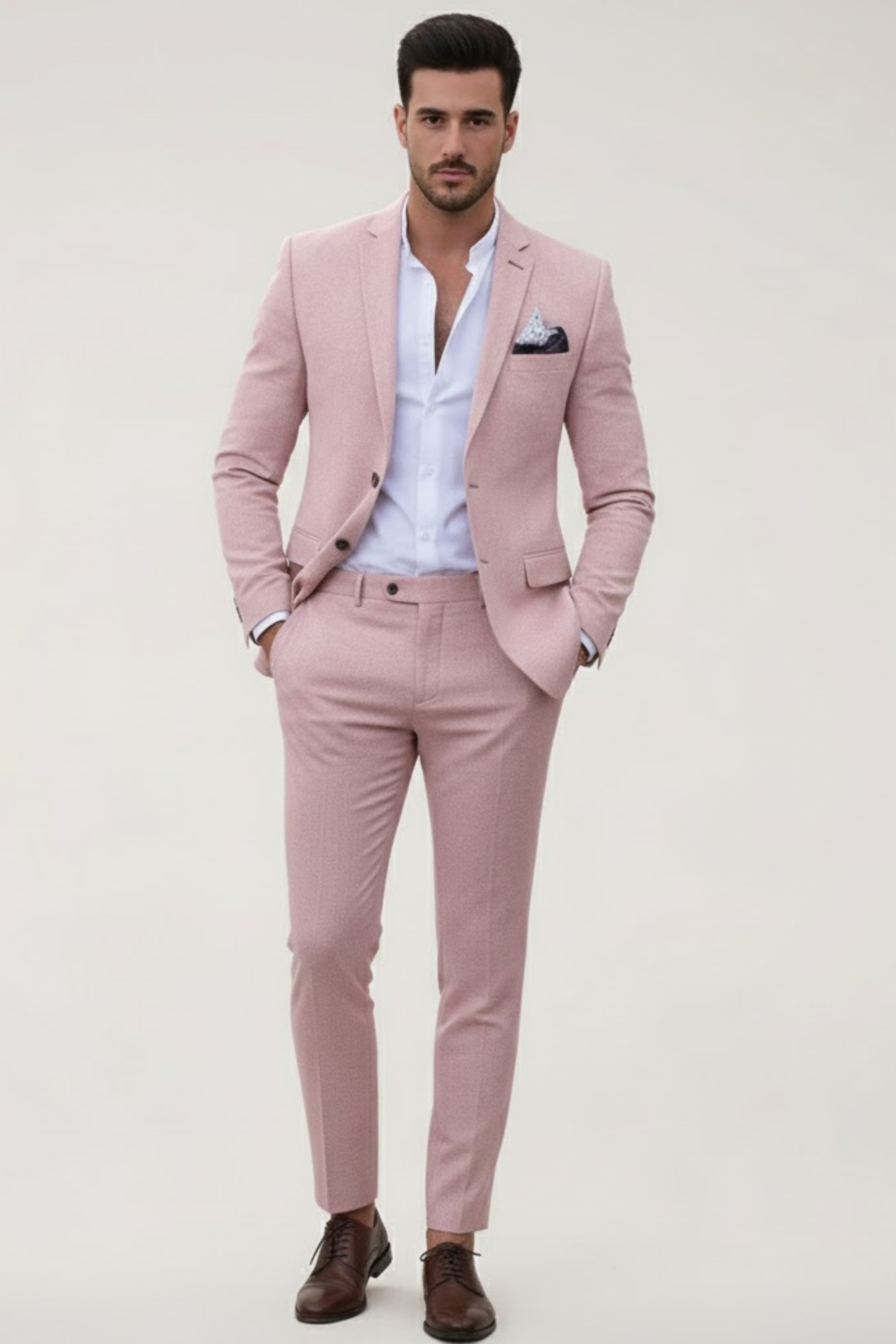 Men's Slim-fit Two-piece Suit - Tailored Wedding And Business Suit For Spring Events