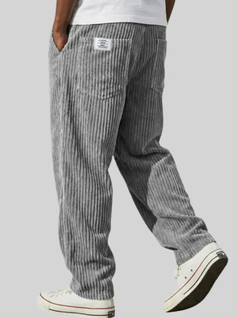 Men's Relaxed-fit Corduroy Pants With A Drawstring Waist – Comfortable Pants For Everyday Wear, Leisure, And Casual Style