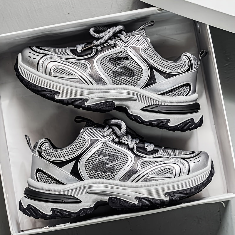 Unisex Casual Lace-up Sneakers - Low-top Outdoor Walking Shoes For Everyday Street Style