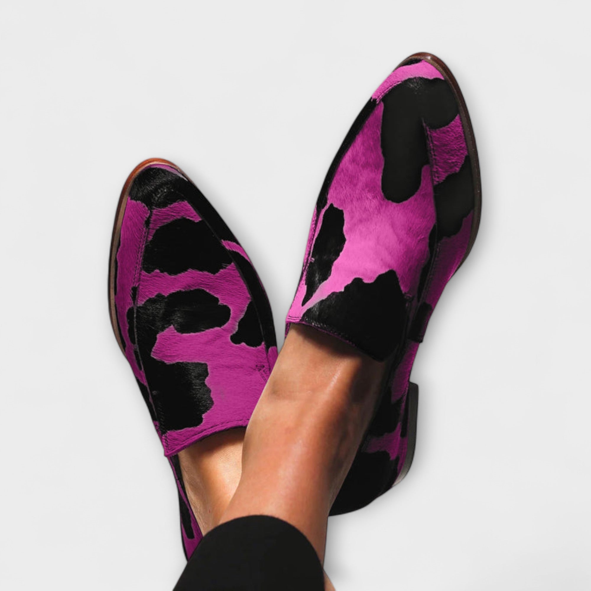 Madeleine | Cow Print Loafers