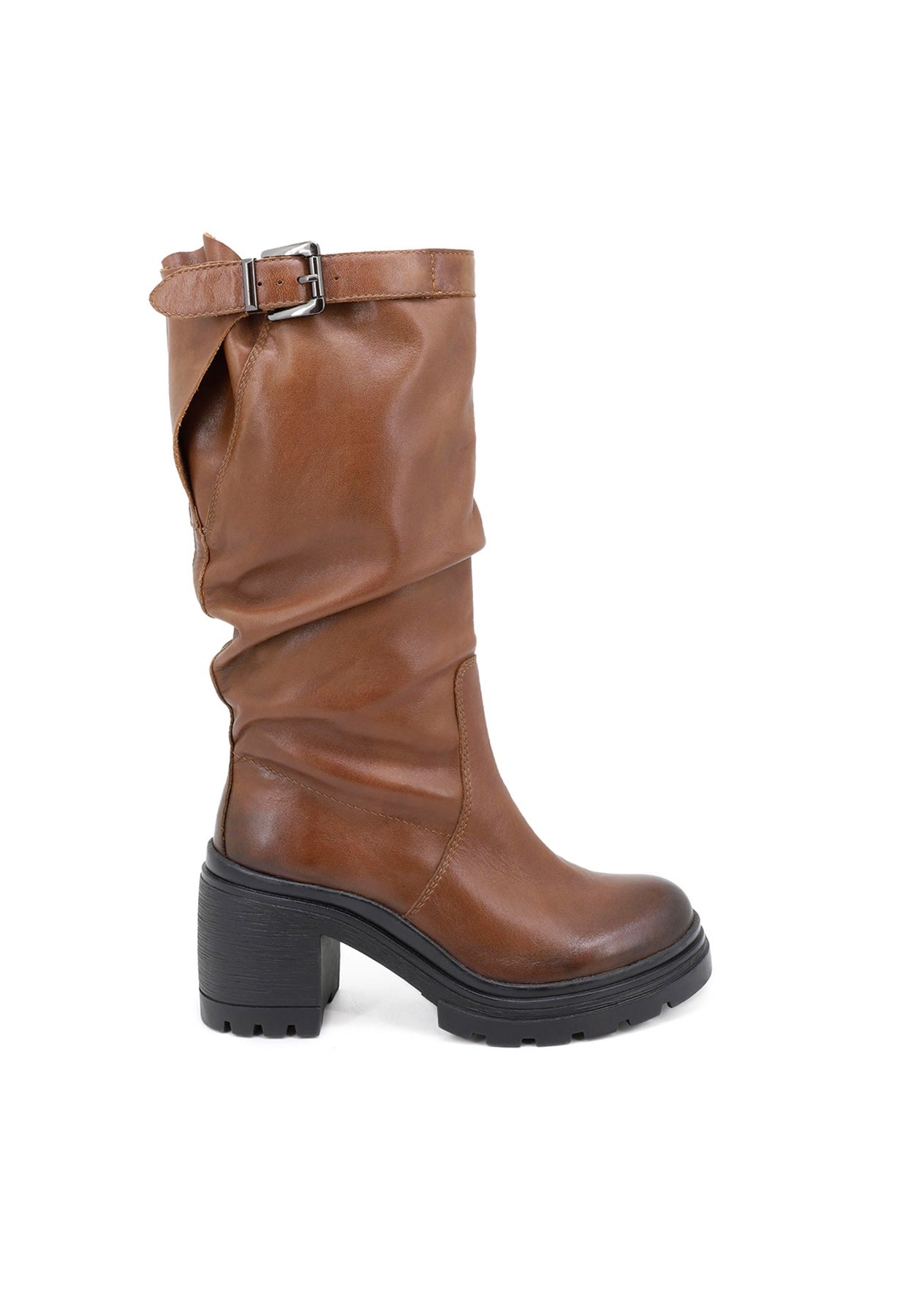 Lavinia - Women's Elegant Biker Boots with Heel