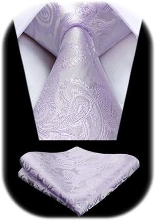 Men's Tie Set With A Paisley Jacquard Pattern – Elegant Formal Accessories For Weddings, Festive Events, And Special Occasions