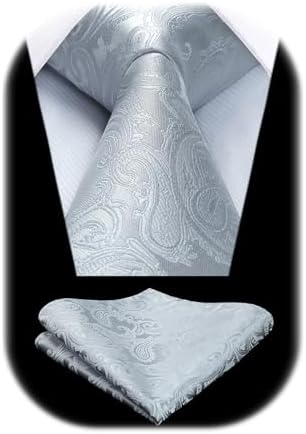Men's Tie Set With A Paisley Jacquard Pattern – Elegant Formal Accessories For Weddings, Festive Events, And Special Occasions