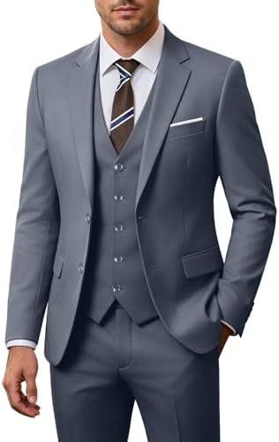 Men's 3-piece Wedding Suit With A Slim Fit And A 2-button Jacket – An Elegant Suit For Weddings, Parties, And Formal Occasions