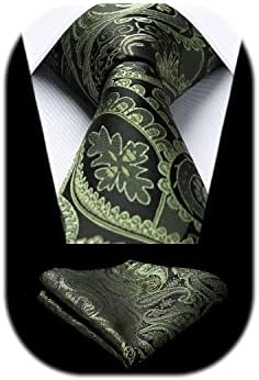 Men's Tie Set With A Paisley Jacquard Pattern – Elegant Formal Accessories For Weddings, Festive Events, And Special Occasions