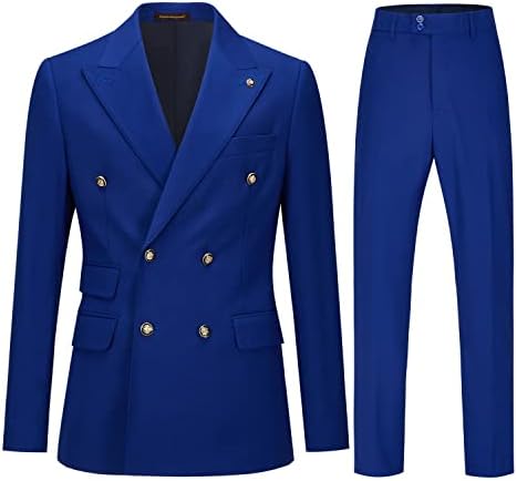 Men's Slim-fit Suit With A Double-breasted Blazer – An Elegant, Formal Outfit For Weddings, Business Meetings, And Special Occasions