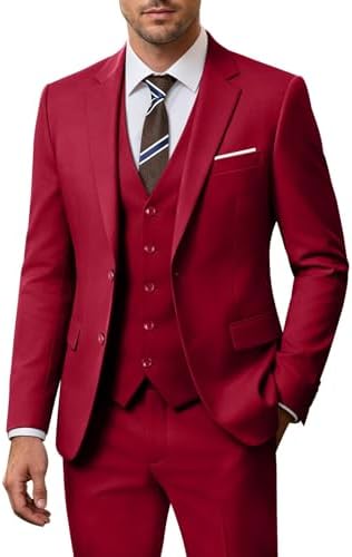 Men's 3-piece Wedding Suit With A Slim Fit And A 2-button Jacket – An Elegant Suit For Weddings, Parties, And Formal Occasions