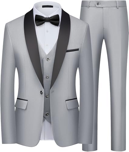 Men's 3-piece Tuxedo With Shawl Collar And Slim Fit – An Elegant Suit For Weddings, Evening Events, And Formal Occasions