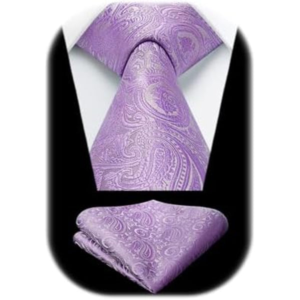 Men's Tie Set With A Paisley Jacquard Pattern – Elegant Formal Accessories For Weddings, Festive Events, And Special Occasions