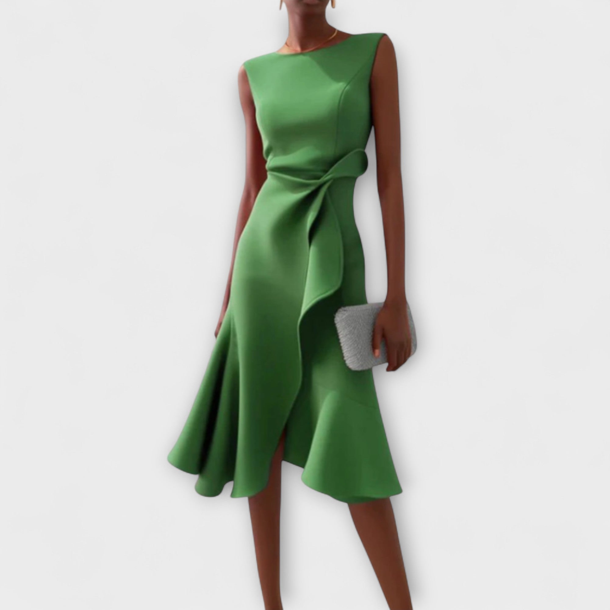 Lavinia – Asymmetrical Draped Midi Dress
