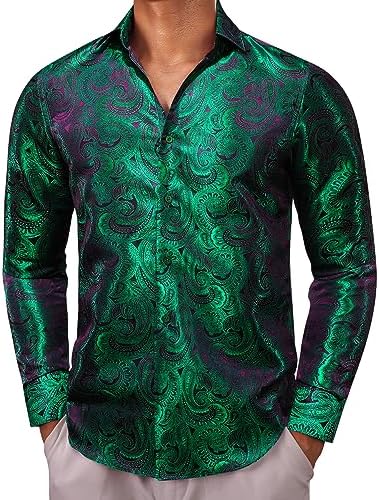 Men's Long-sleeved Paisley Jacquard Shirt – An Elegant Shirt For Weddings, Parties, Evening Wear, And Special Occasions