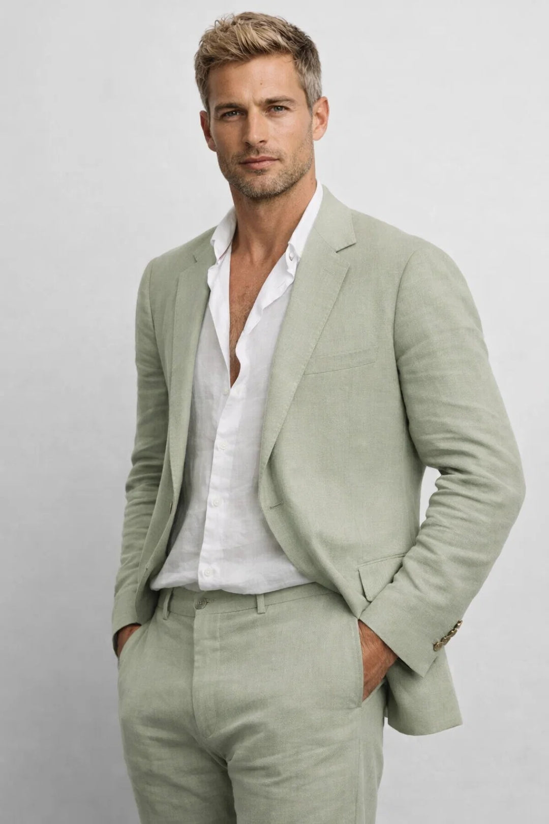 Men's Tailored Two-piece Blazer And Trouser Suit - Smart Formalwear For Special Occasions