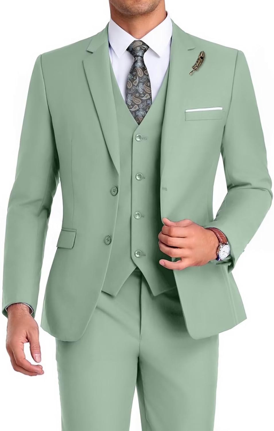Men's Formal 3-piece Suit With An Elegant, Tailored Fit – A Stylish Suit Set For Weddings, Business, And Formal Occasions