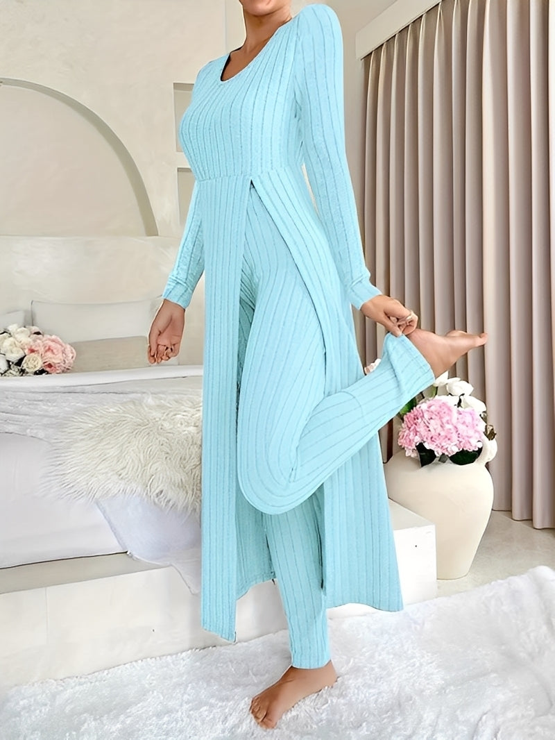 Violetta – Elegant Soft Ribbed Co-ord for Women
