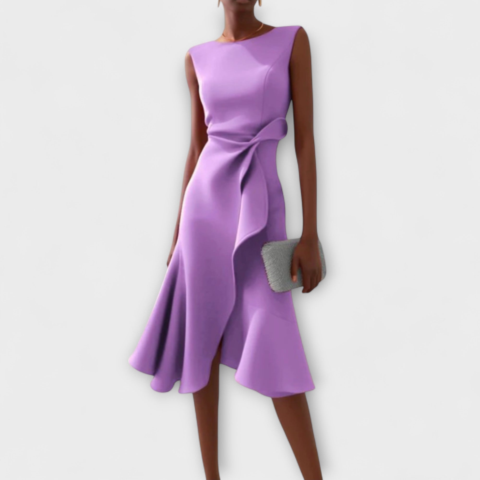 Lavinia – Asymmetrical Draped Midi Dress