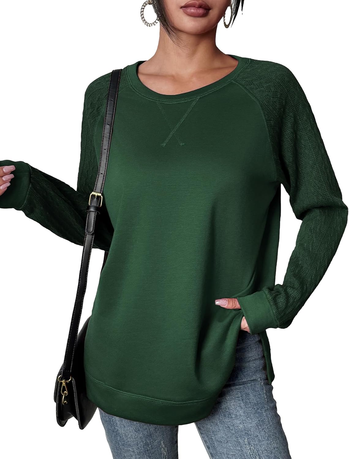 Pellegrina – Lightweight Women's Sweatshirt with Crafted Sleeves