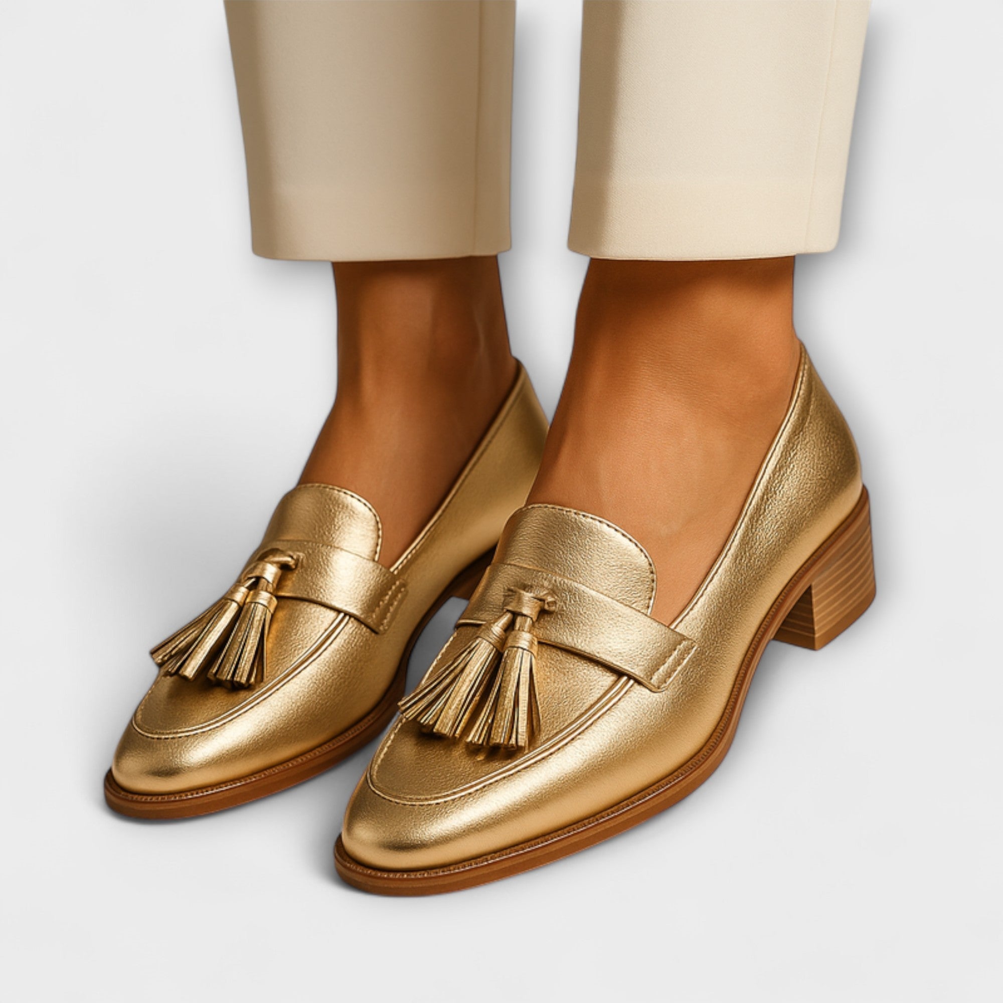 Millie | Golden Loafers