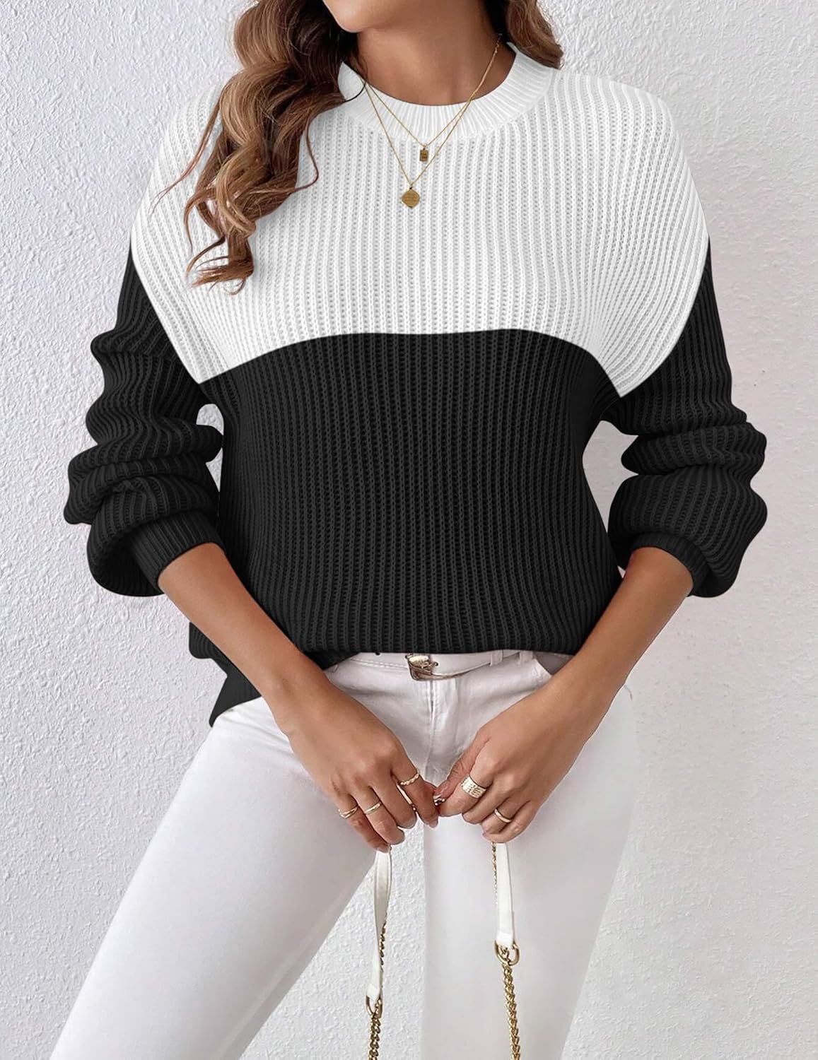 Palora – Women's Long Sleeve Colour Block Sweater