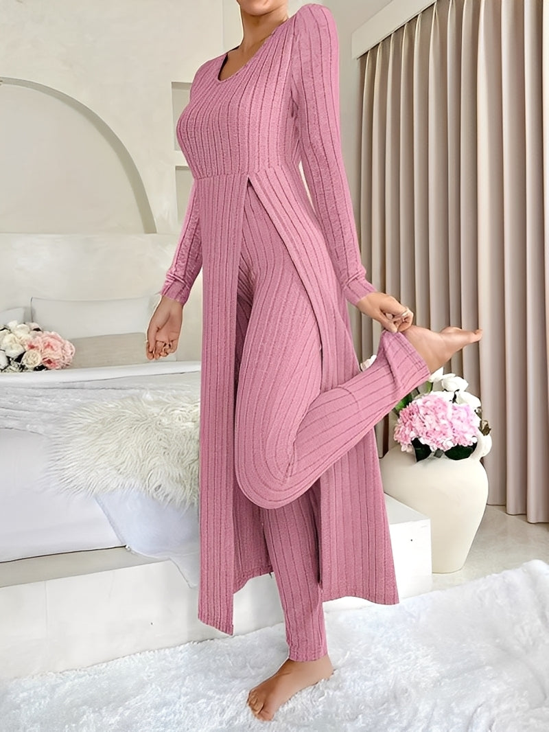 Violetta – Elegant Soft Ribbed Co-ord for Women