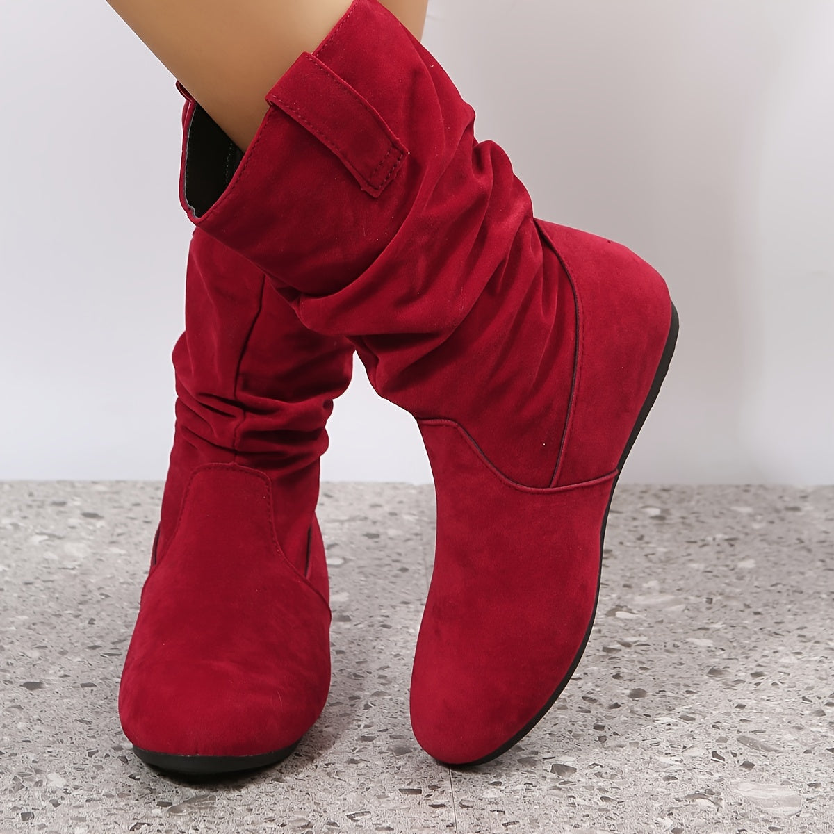 Eugenia - Warm and lined ankle boots in soft fabric