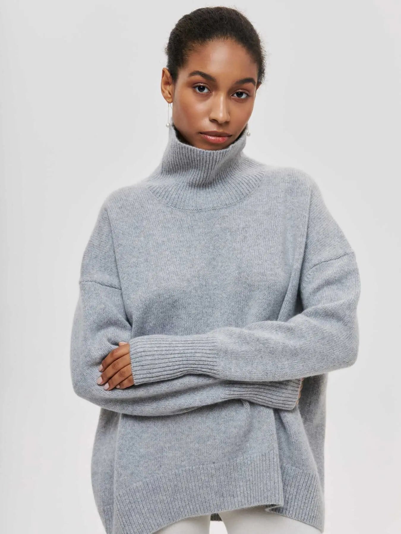 Amelisa - Knitted Jumper with Long Neck