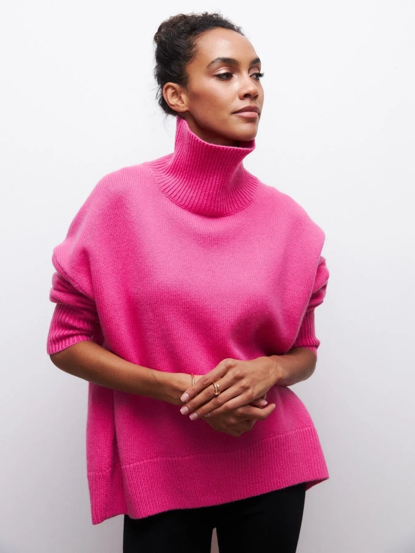 Amelisa - Knitted Jumper with Long Neck