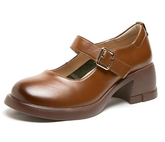 Lilly™| Agnes Leather Mary Janes
