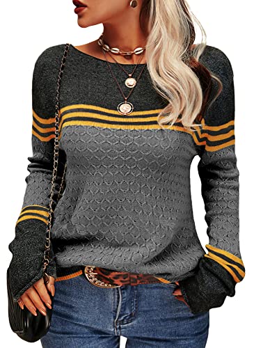 Alba - Elegant Striped Knitted Women's Sweater
