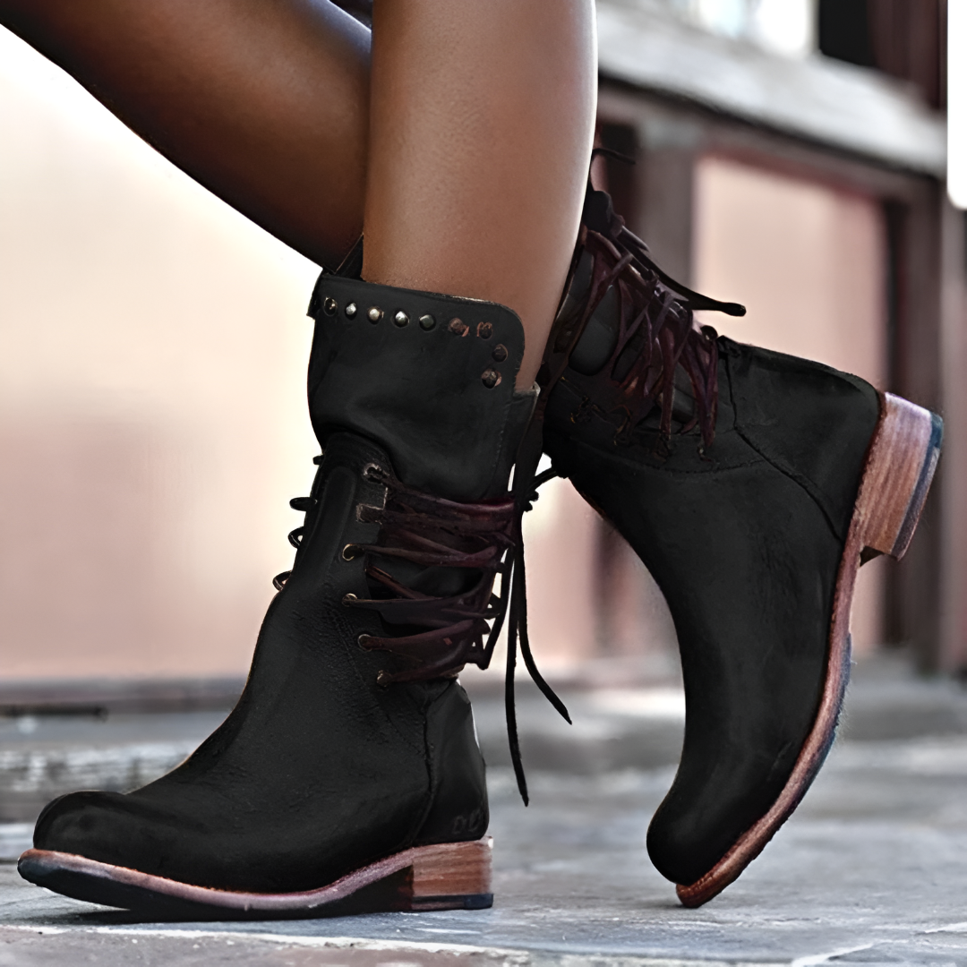 Arabella – Comfortable Vegan Ankle Boots with Durable Laces