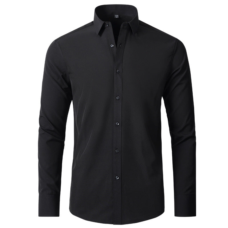 Men's Stretch Dress Shirt - Wrinkle-resistant Slim Fit Shirt For Smart Formal Wear
