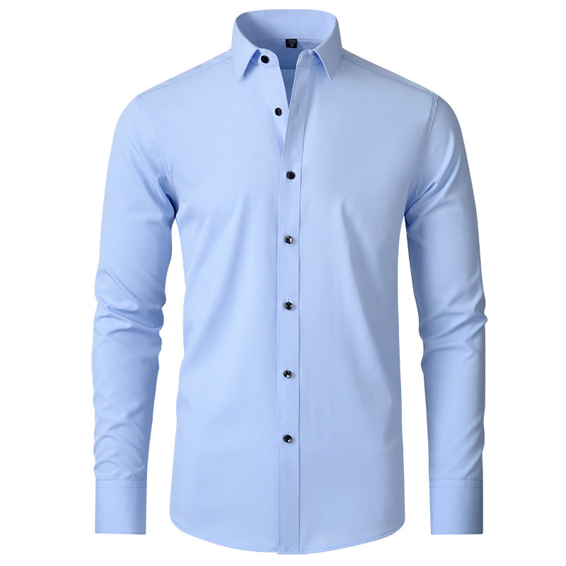 Men's Stretch Dress Shirt - Wrinkle-resistant Slim Fit Shirt For Smart Formal Wear