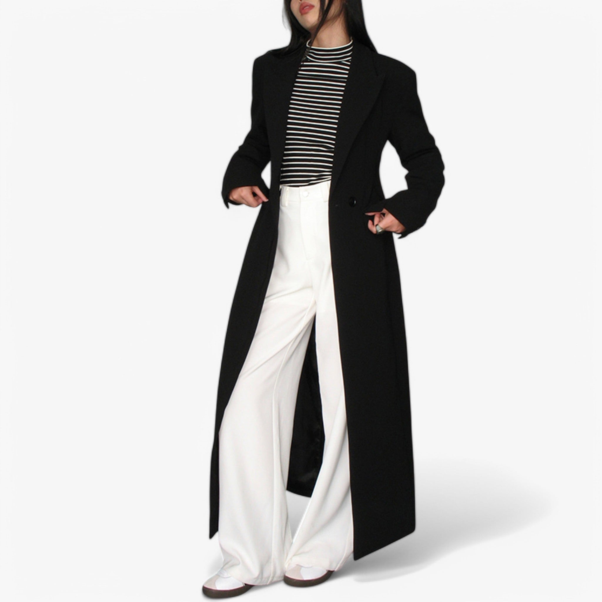 Herminia - Elegant Long Women's Trench Coat