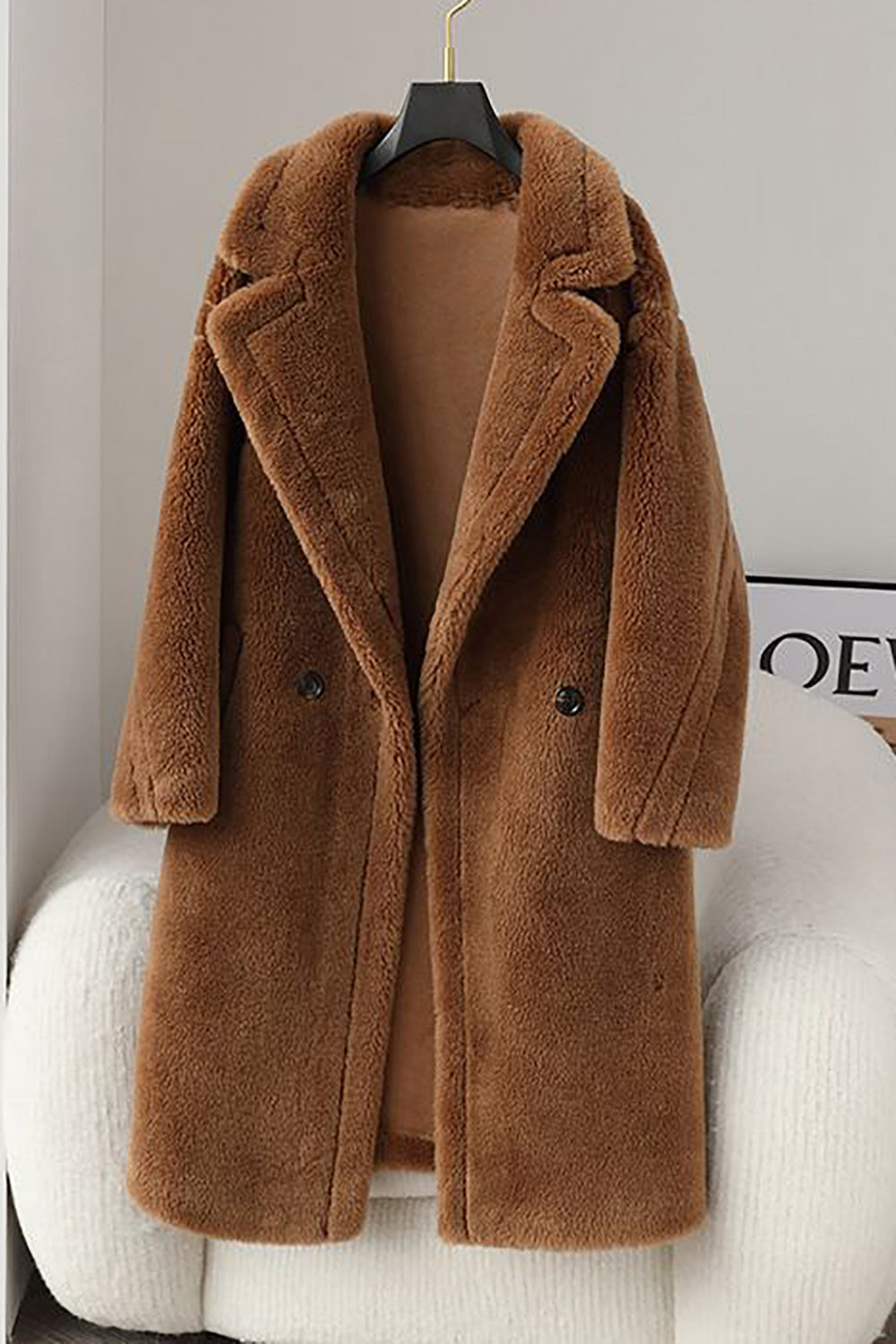 Fiorella - Long teddy-effect coat, sophisticated style and winter comfort