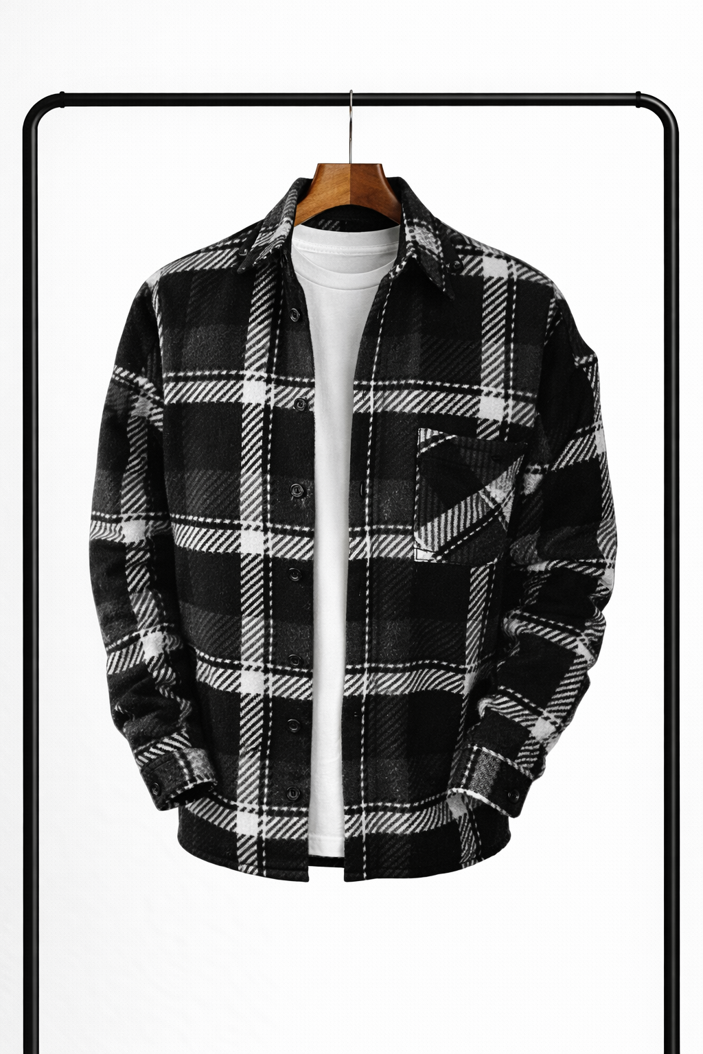 Men's Classic Checkered Overshirt – A Warm And Versatile Shirt Jacket For Fall, Everyday Wear, And Layering
