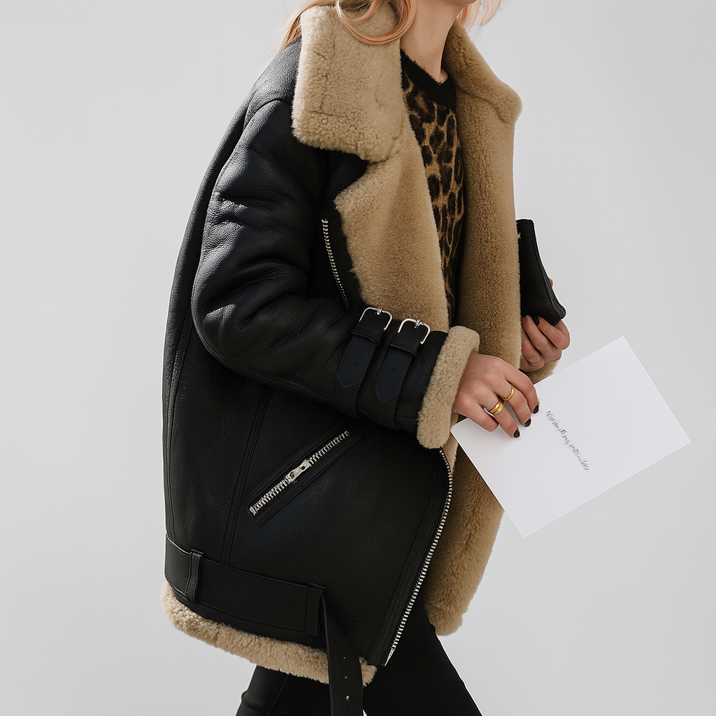 Lorena - Elegant Aviator Coat for Women