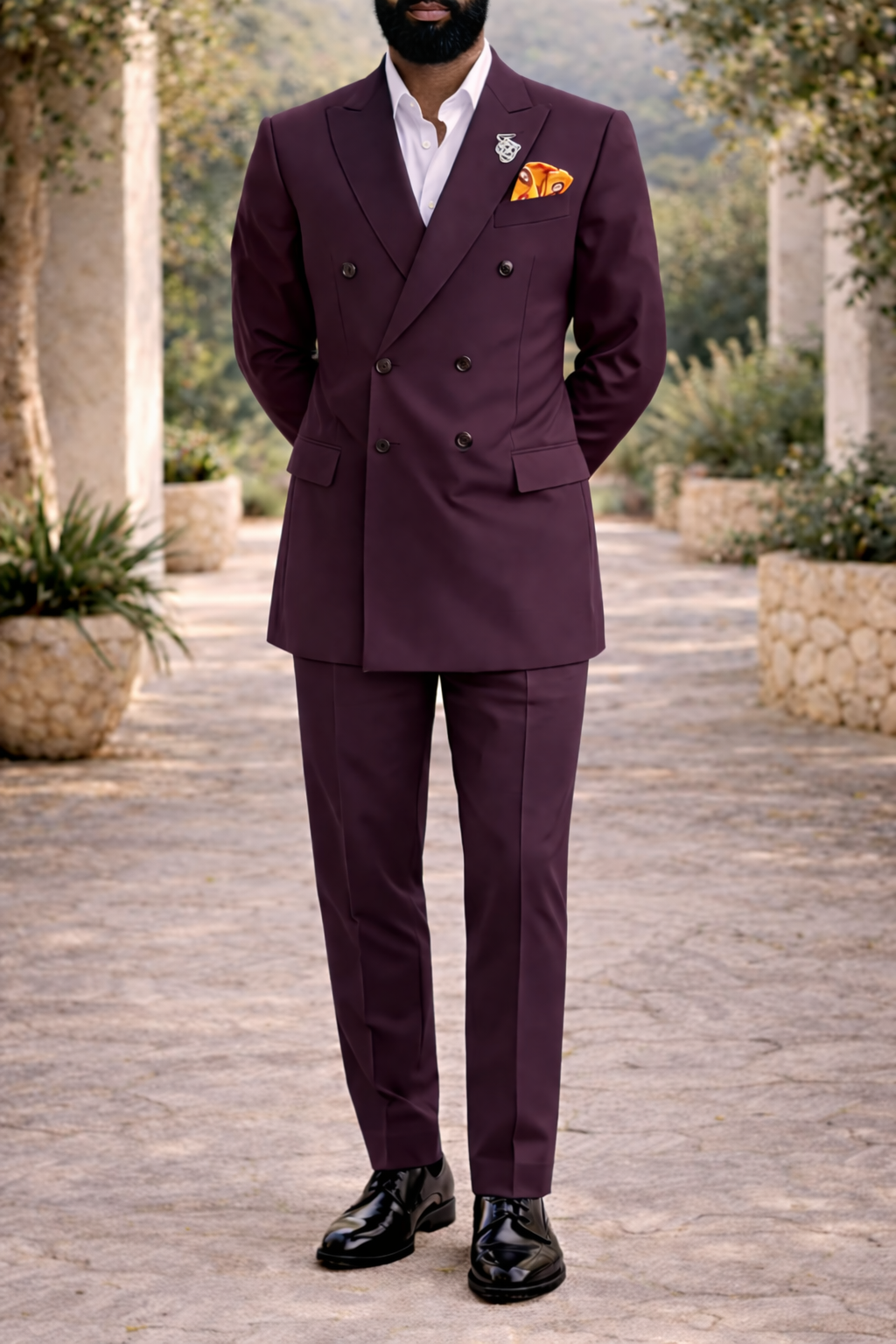 Men's Double-breasted Tailored 2-piece Suit – An Elegant Suit For Weddings, Parties, And Formal Occasions