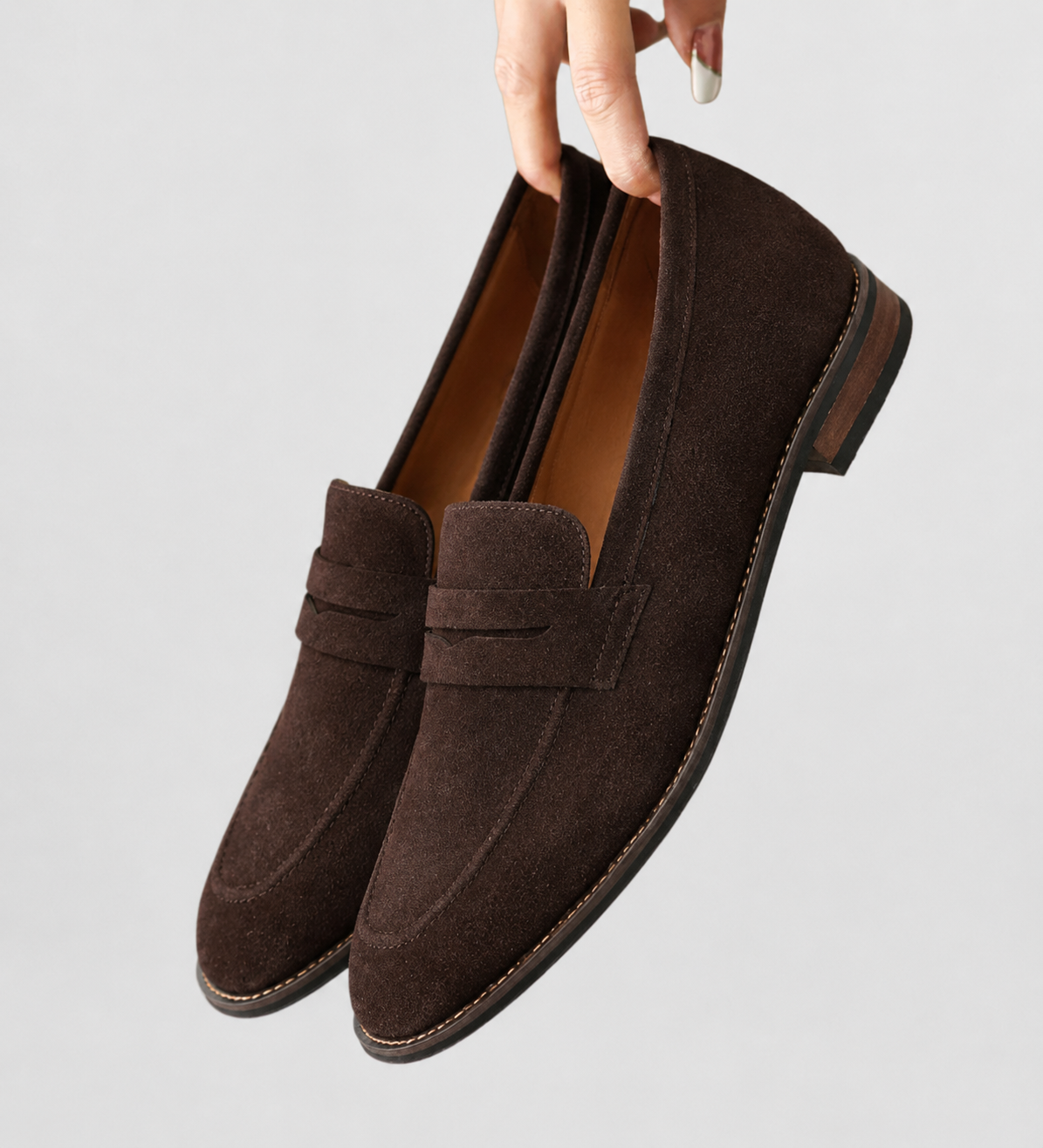 Women's Suede Penny Loafers With A Classic Flat Sole – Elegant Everyday Shoes For The Office, Everyday Wear, And Smart-casual Style