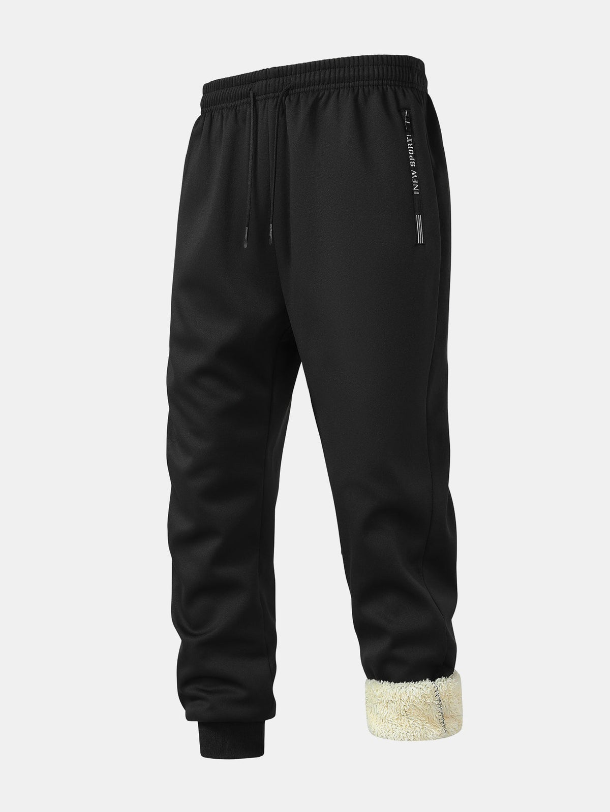 Men's Teddy-lined Tracksuit With Hood, Zip-up Jacket, And Joggers – A Warm Outfit For Winter, Travel, Everyday Wear, And Leisure