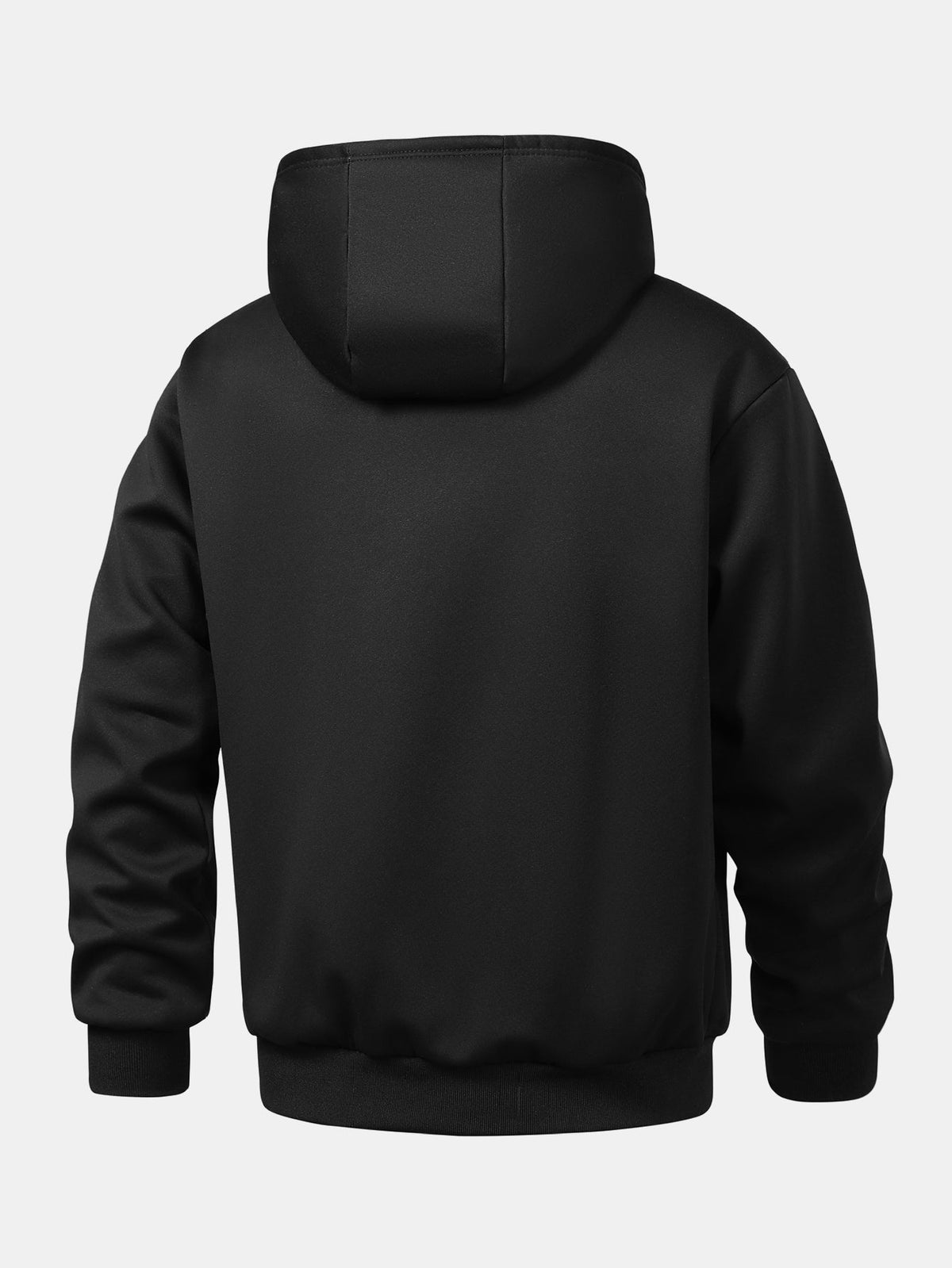 Men's Teddy-lined Tracksuit With Hood, Zip-up Jacket, And Joggers – A Warm Outfit For Winter, Travel, Everyday Wear, And Leisure