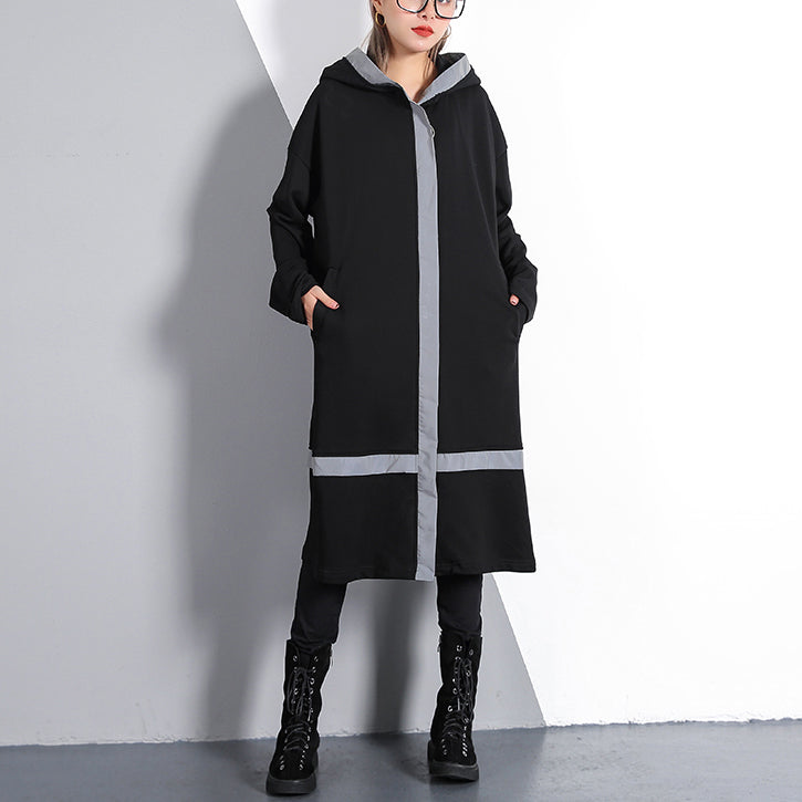 Viviana – Long Jacket with Contrast Hood