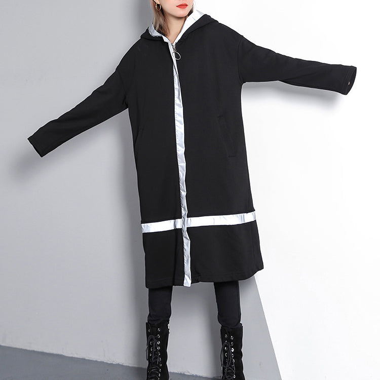 Viviana – Long Jacket with Contrast Hood