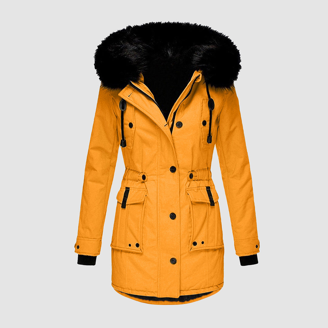 Women's Waterproof Winter Parka With A Faux Fur Hood, Windproof Design, And Thermal Lining – Long Winter Coat For Cold Days, Everyday Wear, And Outdoor Use