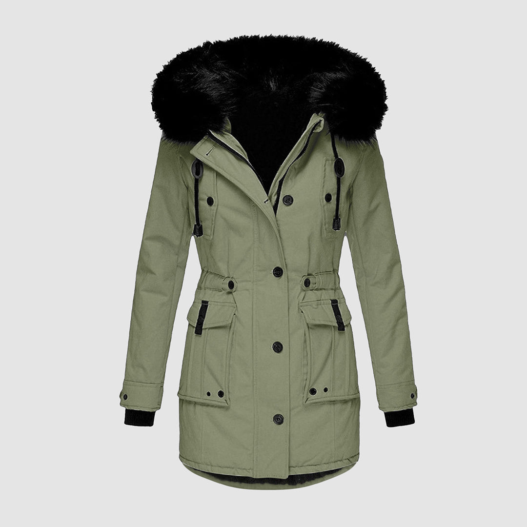 Women's Waterproof Winter Parka With A Faux Fur Hood, Windproof Design, And Thermal Lining – Long Winter Coat For Cold Days, Everyday Wear, And Outdoor Use