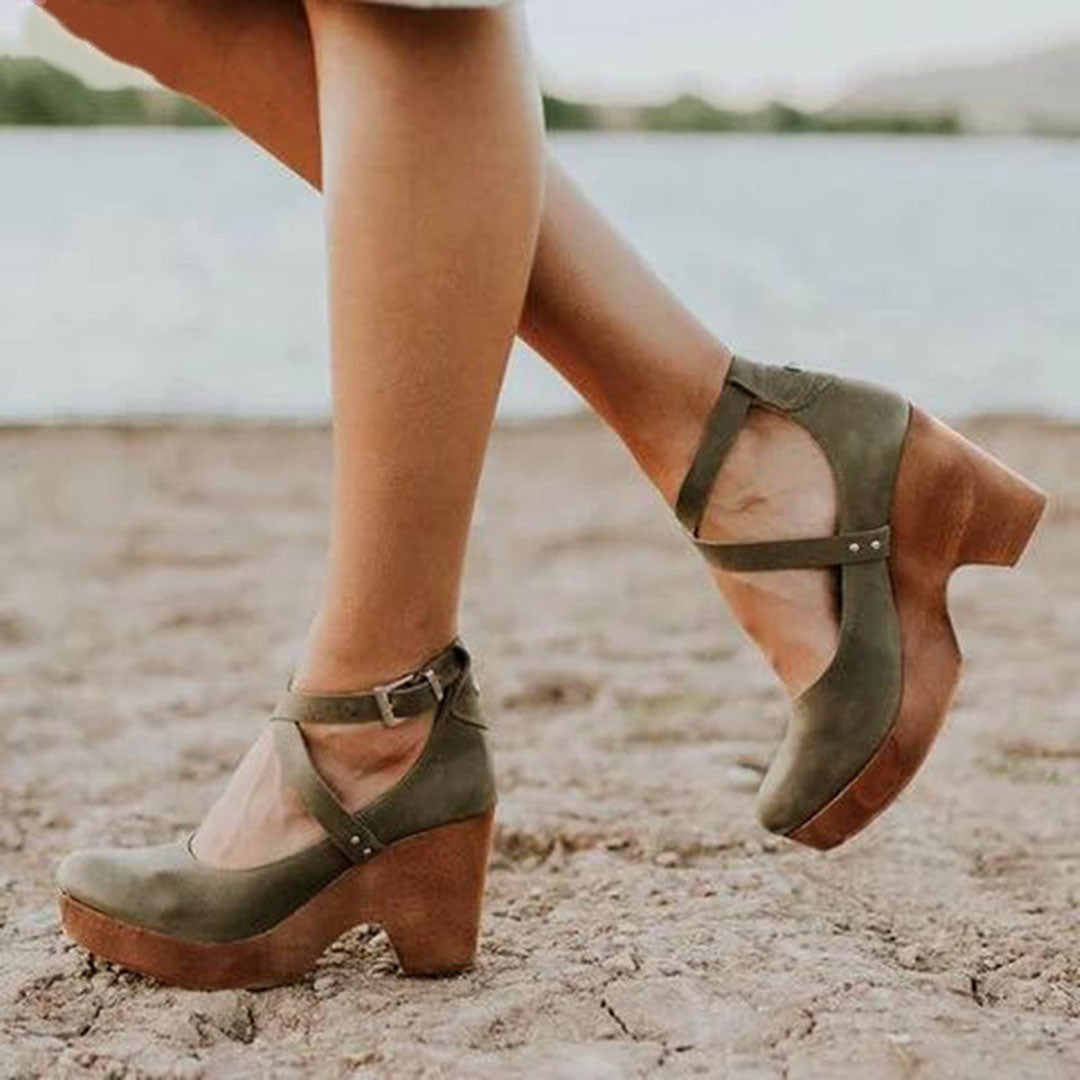 Luna | Women Closed Toe Platform Wedge Heels