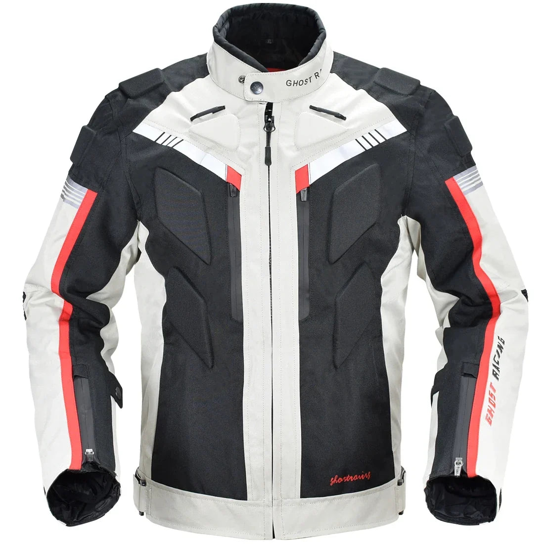 Men's Protective Motorcycle Jacket With A Wind-resistant Design And Removable Lining – Racing Jacket For Motorcycling, Driving, And Outdoor Use