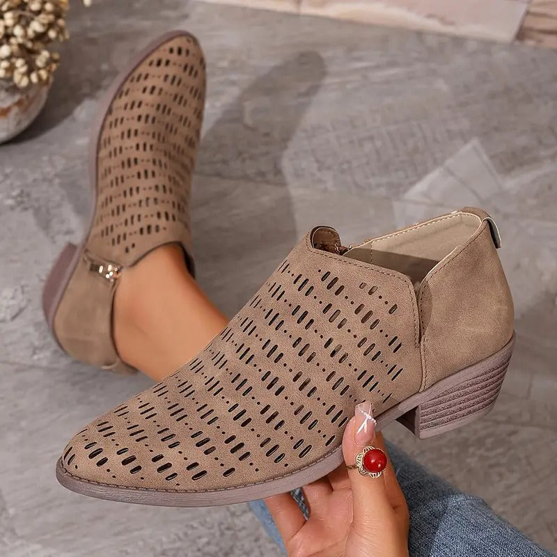 Rhea | Women Casual Cutout Ankle Boots for Everyday Wear