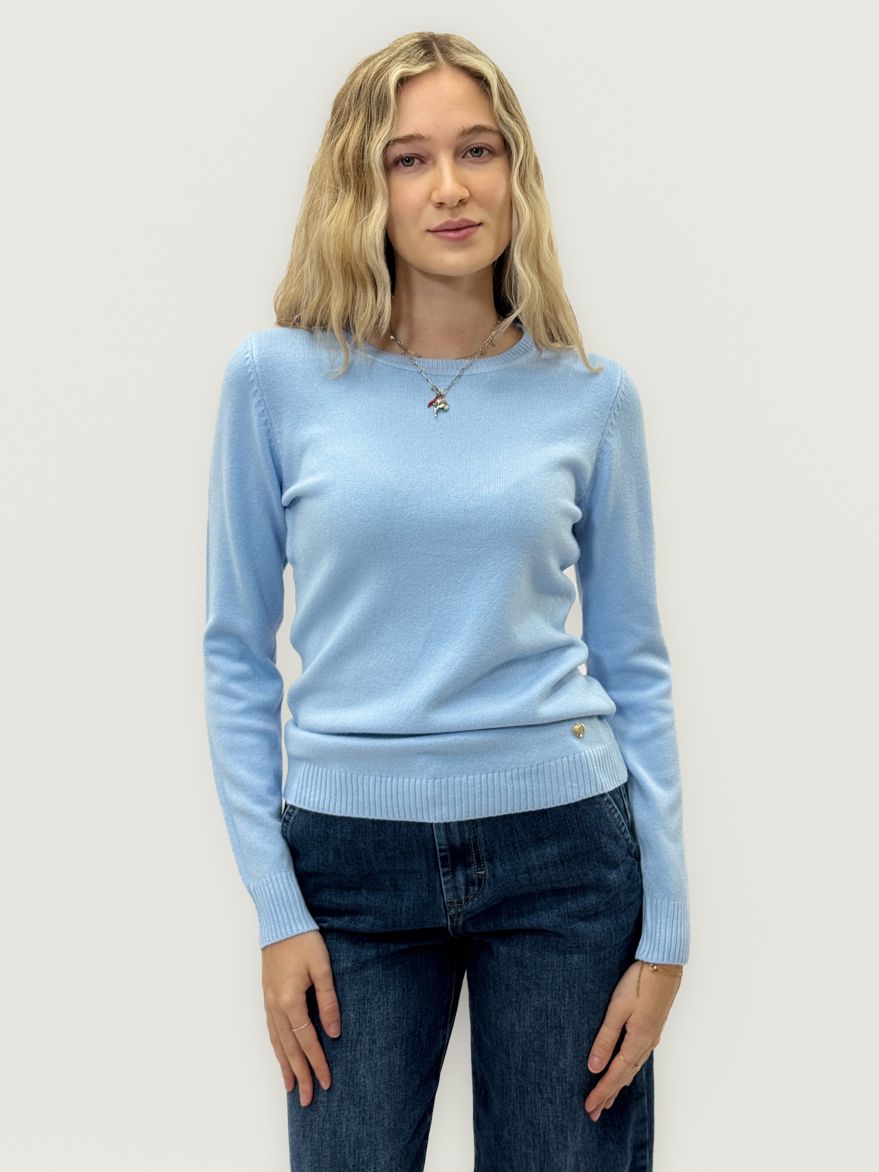 Klaudia - Women's Soft Basic Crew Neck Jumper