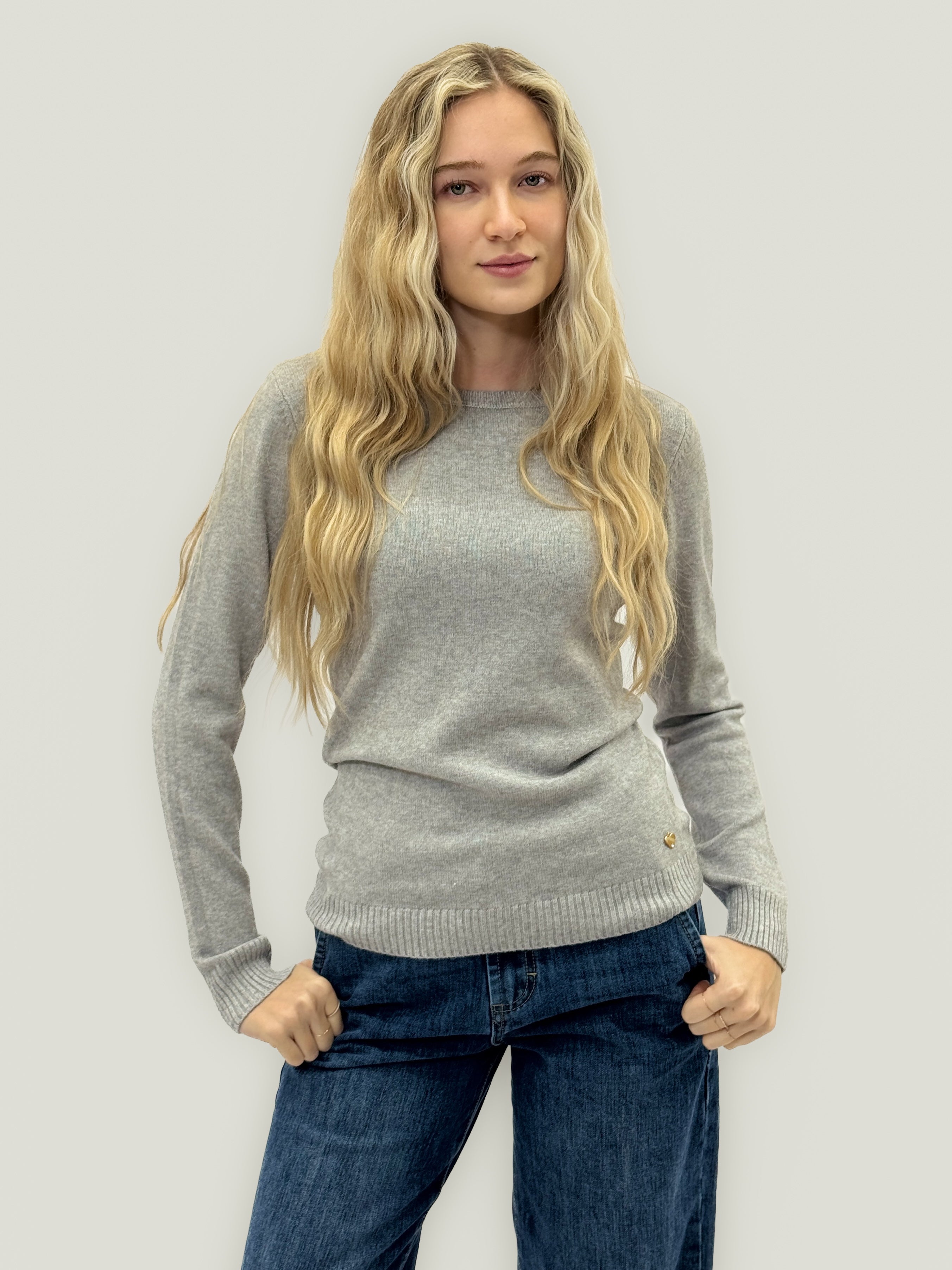 Klaudia - Women's Soft Basic Crew Neck Jumper