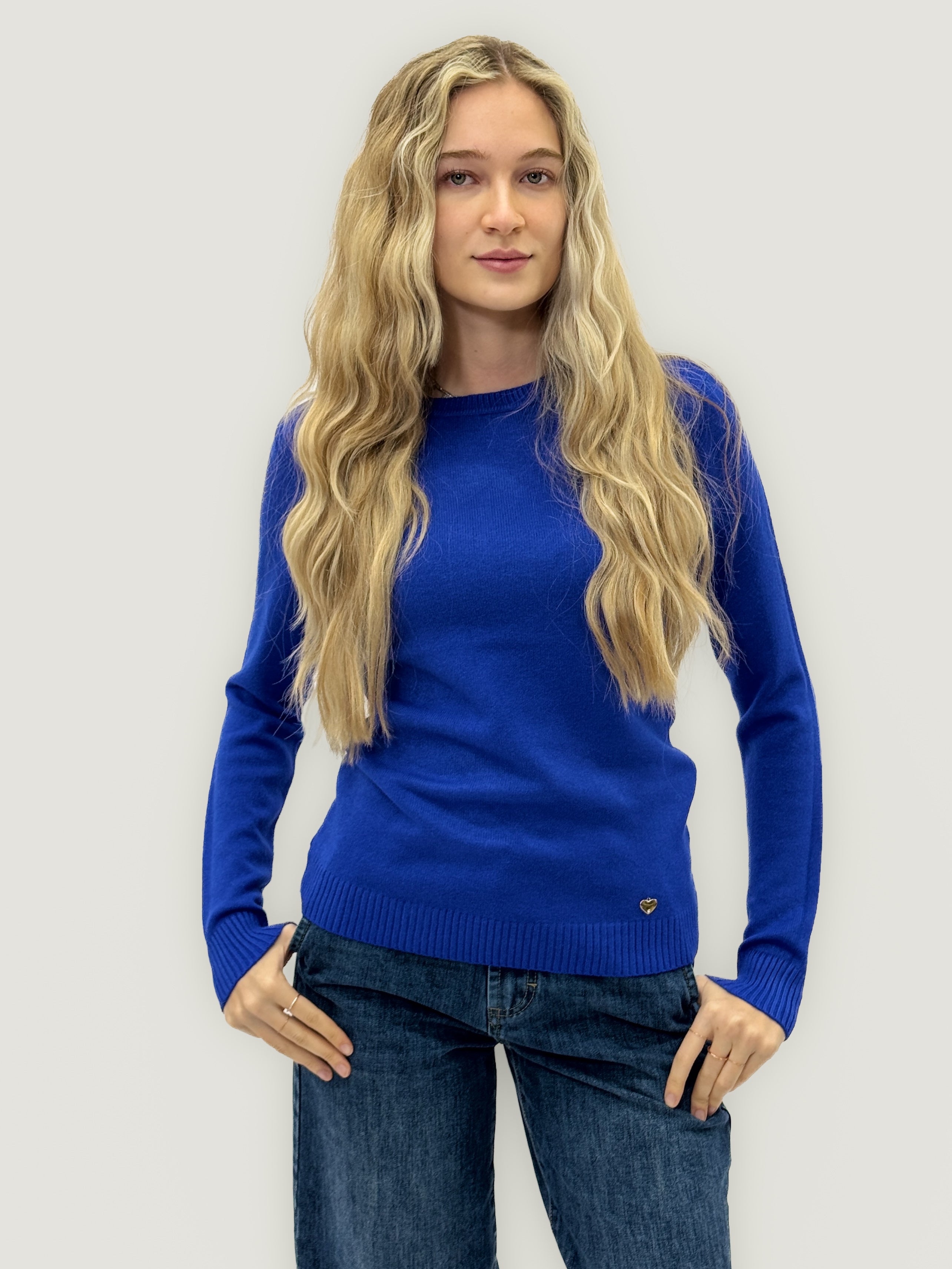Klaudia - Women's Soft Basic Crew Neck Jumper