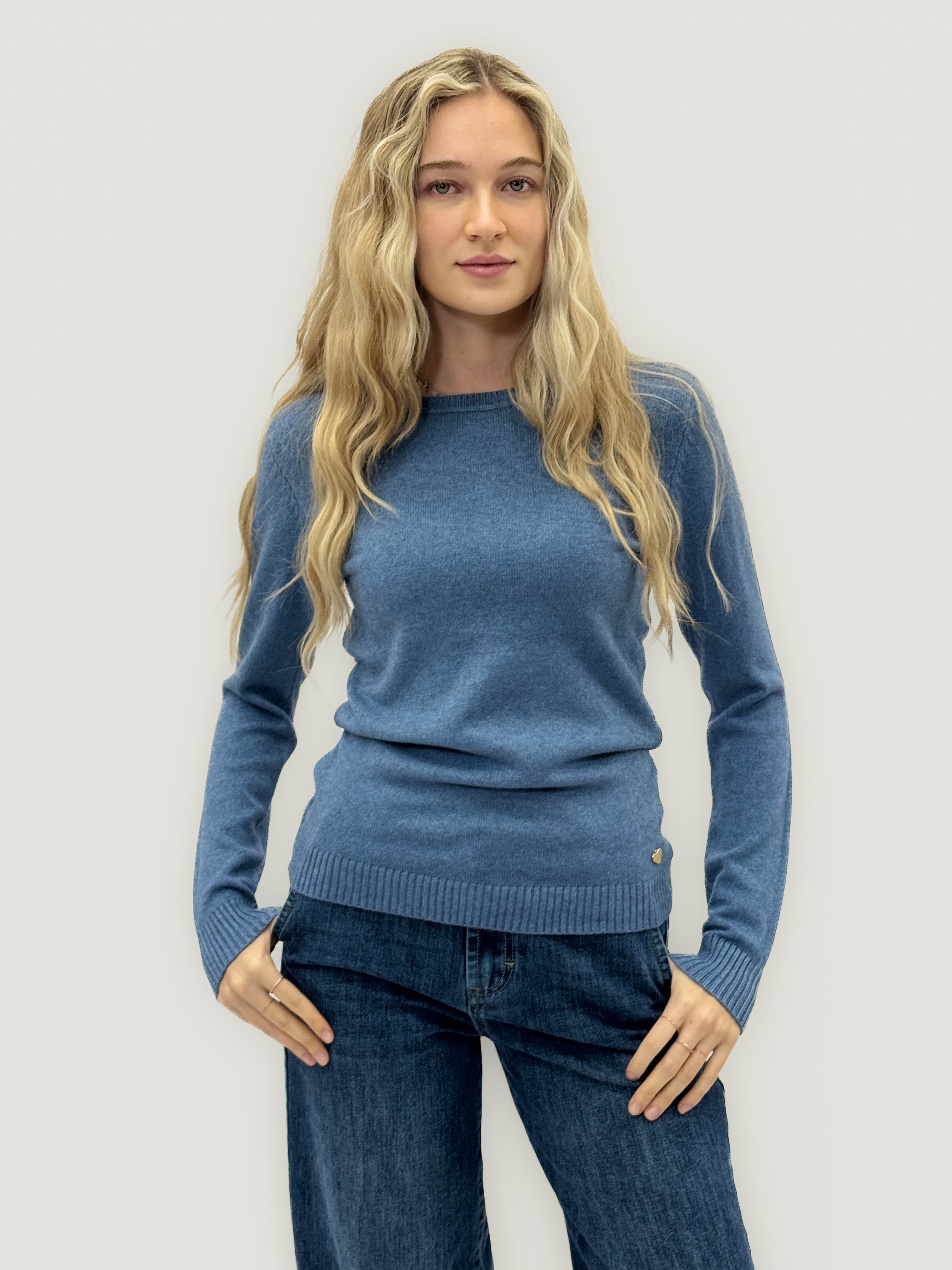 Klaudia - Women's Soft Basic Crew Neck Jumper